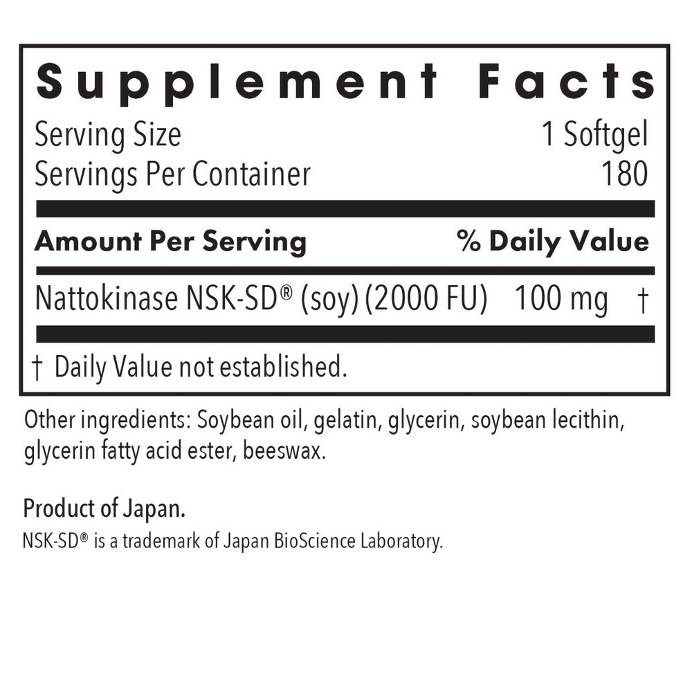 Nattokinase Circulatory Systemic Enzymes